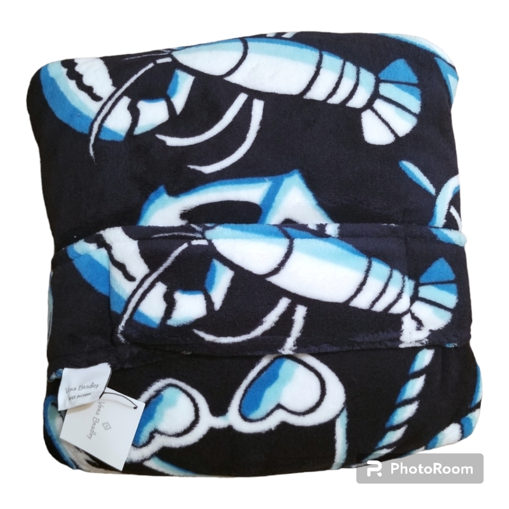 Vera Bradley fleece travel blanket Shore Enough